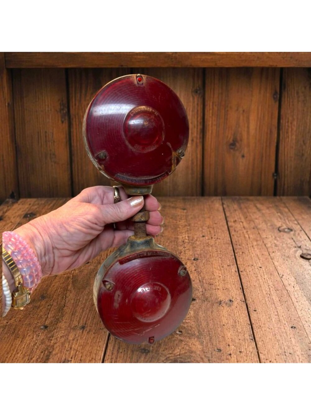 Rusty Salvage Vintage Signal-Stat Dual Tail/Stop Lights with Adjustable Mounting - Picture 10 of 10